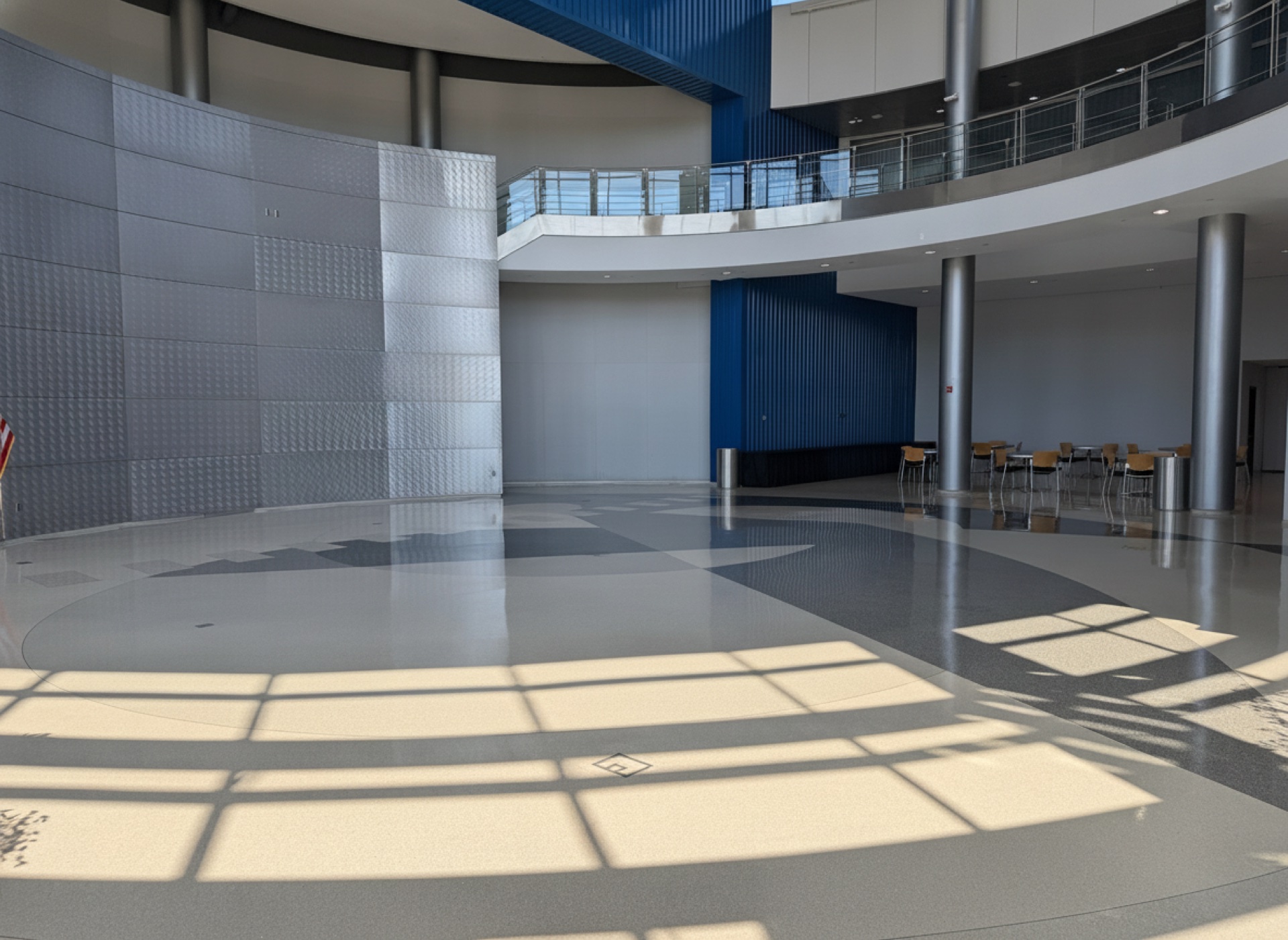 Atrium balcony and café seating