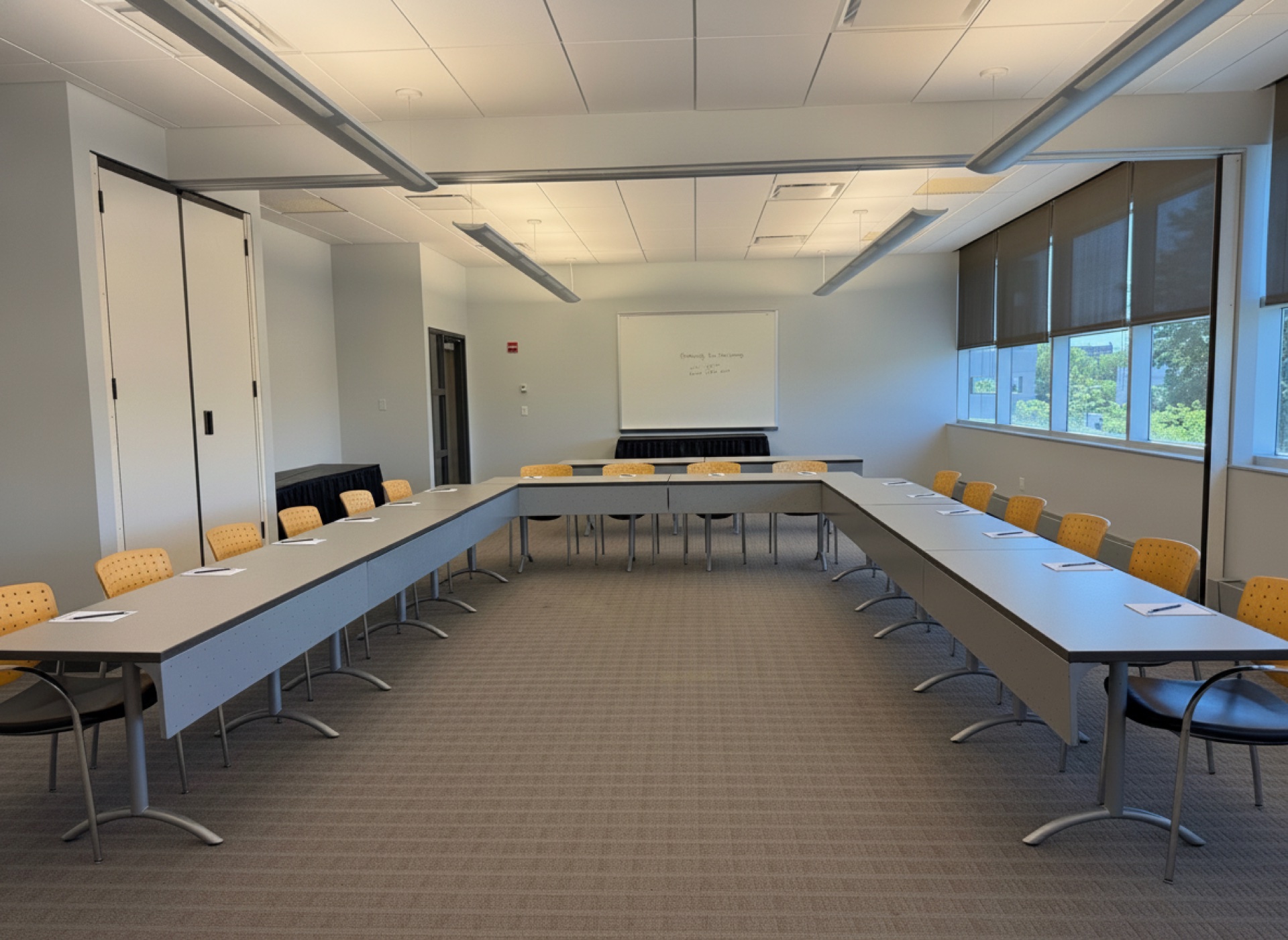 A classroom set in a U-shape