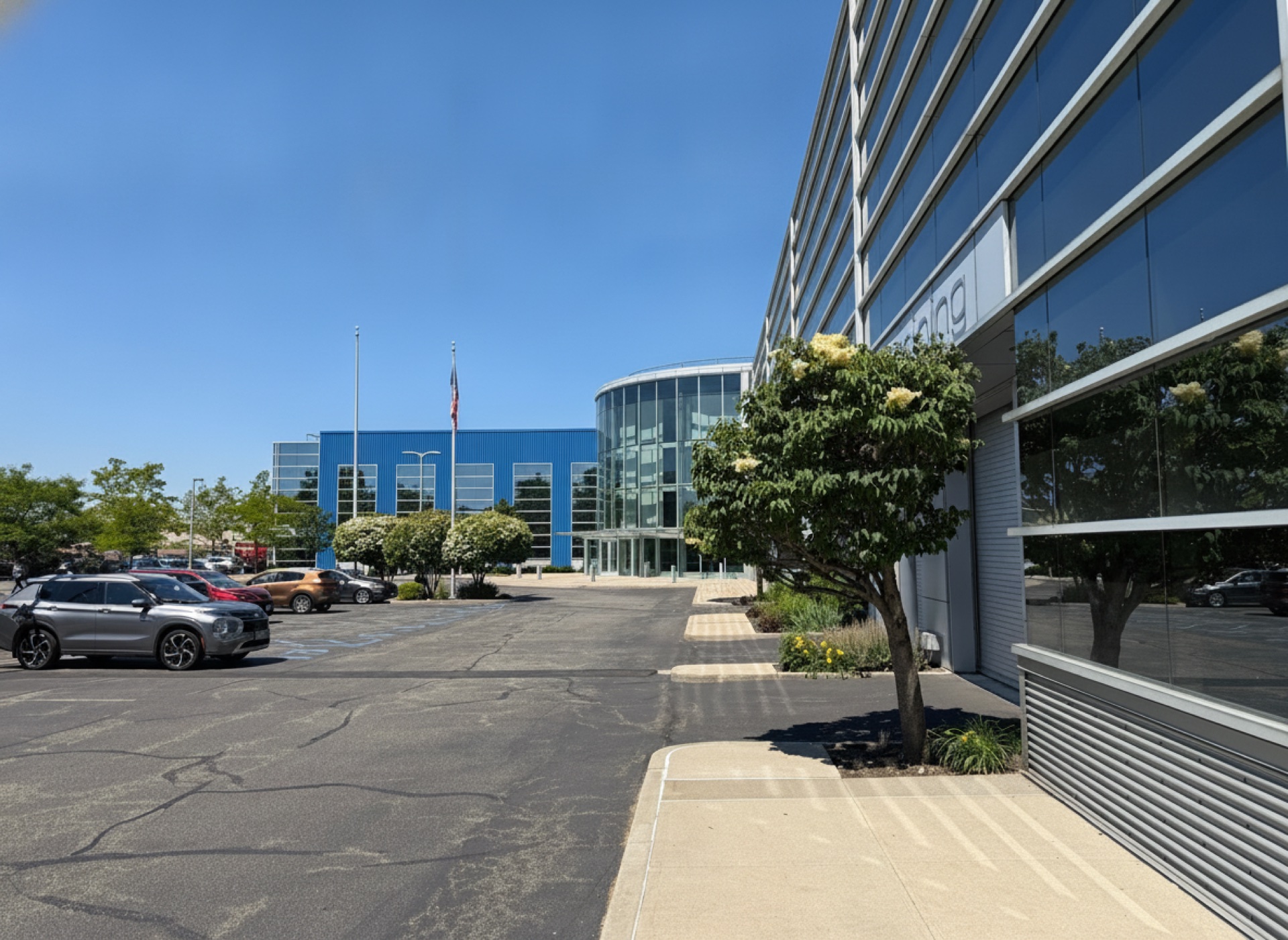 On-site parking beside the entrance